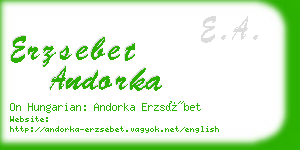 erzsebet andorka business card